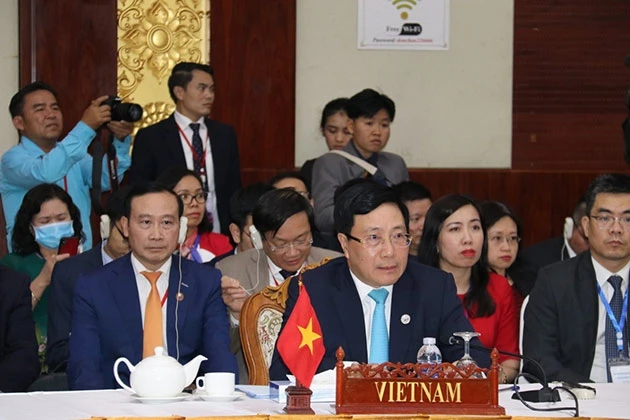 Phó Thủ tướng, Bộ trưởng Ngoại giao Phạm Bình Minh tại Hội nghị Bộ trưởng Ngoại giao Hợp tác Mê Công - Lan Thương .