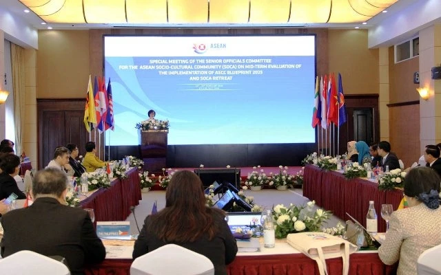 Trưởng đoàn SOCA Việt Nam phát biểu khai mạc hội nghị.