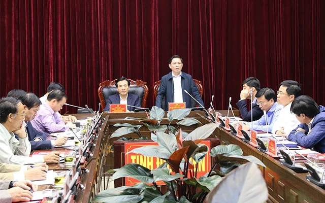 Bộ trưởng Nguyễn Văn Thể làm việc với lãnh đạo tỉnh Điện Biên.
