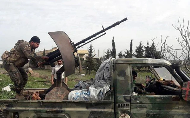Binh sĩ quân đội Chính phủ Syria được triển khai tại Idlib. Ảnh SANA