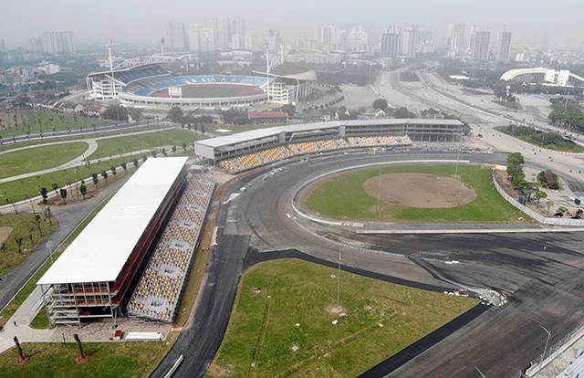 Đường đua F1 Hà Nội đã được hoàn thiện, sẵn sàng cho chặng đua sắp tới.