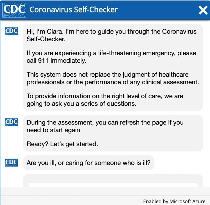 Microsoft giúp CDC xây dựng công cụ tự kiểm tra virus corona