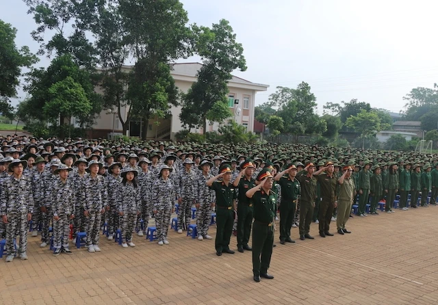 Hoạt động học tập tại Trung tâm Giáo dục quốc phòng và an ninh Đại học Quốc gia Hà Nội (Ảnh: VNU)