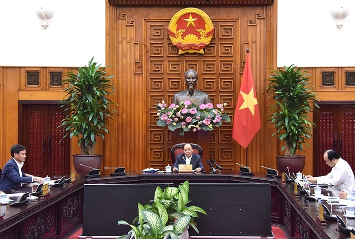 Thủ tướng Nguyễn Xuân Phúc làm việc trực tuyến với lãnh đạo chủ chốt tỉnh Sóc Trăng