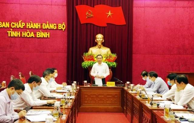 Đồng chí Trần Thanh Mẫn phát biểu tại buổi làm việc.
