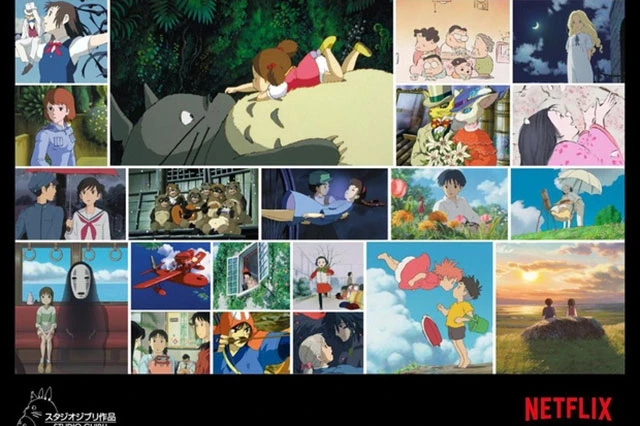 Trang giới thiệu của Netflix về 21 phim hoạt hình của Ghibli.
