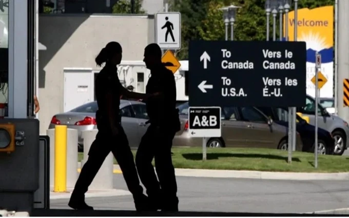 Khu vực biên giới giữa Canada và Mỹ. (Ảnh: CBC)