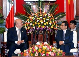 Chủ tịch nước Nguyễn Minh Triết tiếp Bộ trưởng Ngoại giao CH Dominicana